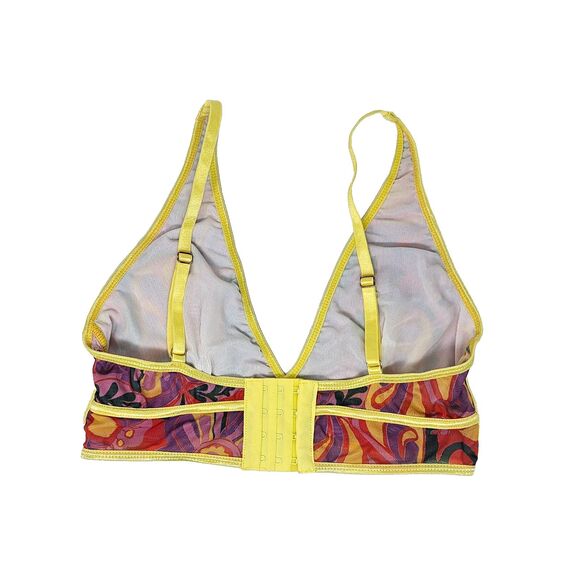 KILO BRAVA Semi Sheer Bralette Multicolor Triangle Cups Medium Adjustable Straps - Picture 2 of 6